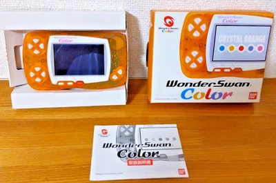 Consola portátil Bandai WonderSwan color cristal naranja en caja manual probada Foto 1 de 4