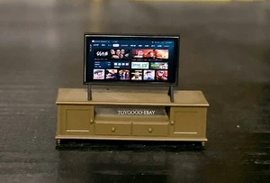 Juego de soporte para TV y TV 1/64 - Electrónica doméstica en miniatura para sala de estar y dormitorio - Imagen 1 de 11