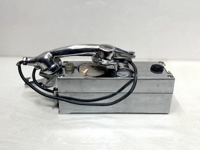 Dispositivo de comunicación de dial giratorio industrial teléfono cromado de alta resistencia vintage Foto 1 de 4