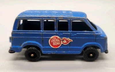 TOOTSIETOY DIECAST BLUE DODGE VAN CHERRY BOMB Original Decals Vintage w/hitch - Image 1 of 4