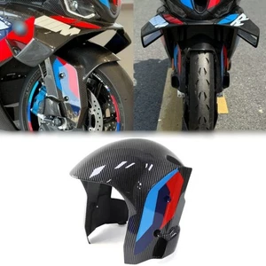 Carbon w/ Sitcker Front Fender Hugger Mudguard For BMW S1000R S1000RR 2015-2024 - Picture 1 of 5