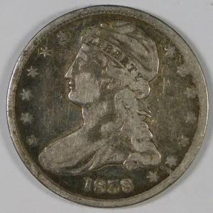 1838 50c Capped Bust Silver Half Dollar Coin - Picture 1 of 2