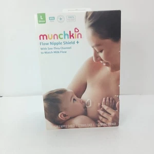 Munchkin® Flow Nipple Shield + with See-Thru Channel to Watch Milk-L 24mm - Picture 1 of 5