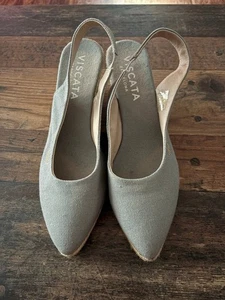 Viscata Gray Slingback Wedges Size 42 EUR 11 US - Picture 1 of 6