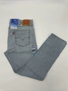 Levi’s 502 Light Blue Jeans Slim Tapered Performance Cool Denim NEW Mens 38” 32” - Picture 1 of 6