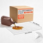 VEVOR Oil Absorbent Pads 15" x 20" 200-Pack Medium-Duty Spill Absorbing Pad