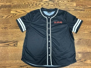 Def Leppard Trikot Erwachsene Größe 3XL schwarz Knopfleiste 80er Rockband - Bild 1 von 8