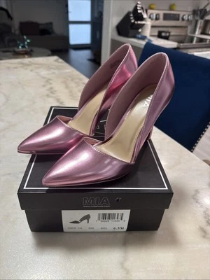 Mia Cia Metálico Rosa Puntera Punta Clásico Tacón de Bomba para Mujer Talla 6.5 Minorista $100 Foto 1 de 4