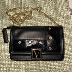 Victoria's Secret Black Crossbody Purse Gold Chain Strap Stud Details - Picture 1 of 3