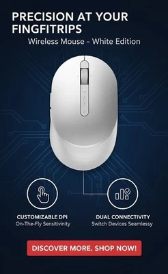 MS7421W Wireless Mouse Ergonomic Design, Rechargeable, Long Life Fast Shipping - Image 1 of 3