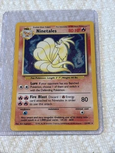 1999 Pokémon Base Set Ninetales Holo 12/102 – WOTC Vintage – Light/Moderate Play - Picture 1 of 2