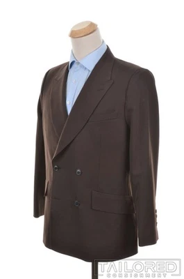 Blazer chaqueta abrigo deportivo PAUL SMITH marrón liso 100 % lana para hombre - 42 S Foto 1 de 4