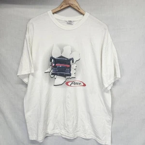 Vtg Pierce Manufacturing Firetruck Tee Shirt Size XL White Front Back Print Fire - Picture 1 of 3
