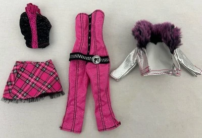 Barbie 2010 Sassy Rock Star Fashionistas Muñeca Conjunto Lote Ropa Abrigo de Piel Foto 1 de 4