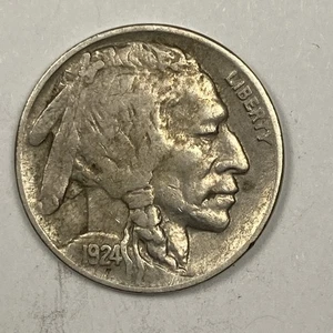 Níquel Buffalo 1924-D .05. Muy fino. - Imagen 1 de 4