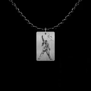 Freddie Mercury Inspired Pendant Necklace – Rock Music Icon Jewelry - Picture 1 of 1