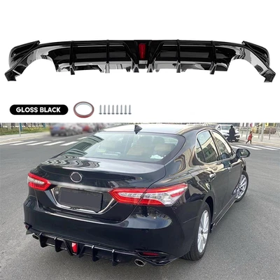 Parachoques trasero para Toyota Camry LE XLE 2018-2024 alerón labial difusor inferior LED Foto 1 de 4