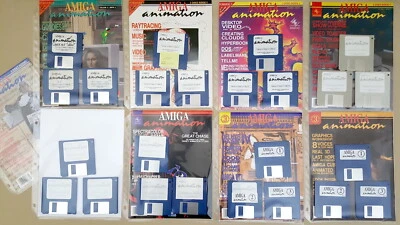 (8) Amiga Animation Vol. 4 Disk Magazines ©1991 Commodore Amiga A64 C64 Emulator - Image 1 of 4