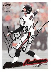 MORTEN ANDERSEN SIGNED 1999 PACIFIC PARAMOUNT~FOOTBALL HALL OF FAME~HOF AUTO - Picture 1 of 2