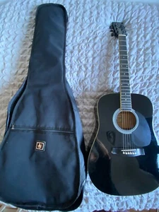 Stagg Guitar SW203BK with padded case read condition - Picture 1 of 21