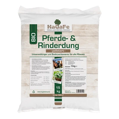 HaGaFe Bio Pferdedung, Rinderdung, Pferdemist, Rindermist, Org. Universaldünger - Bild 1 von 4