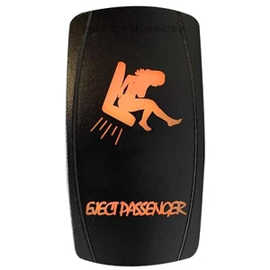 50 Caliber Racing Orange LED "Eject Passenger" On/Off Waterproof Rocker Switch - Imagen 1 de 7