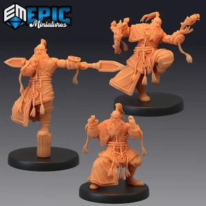 Half Dwarf Monk, Dungeons and Dragons Miniature, D&D, Epic Miniatures, Fantasy - Picture 1 of 5