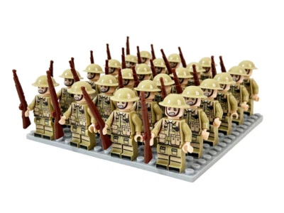 MOC 24pcs WW2 USA Military Figures(UK, GER, FRA,SOVIET ) Kids Toys DIY - Image 1 of 4