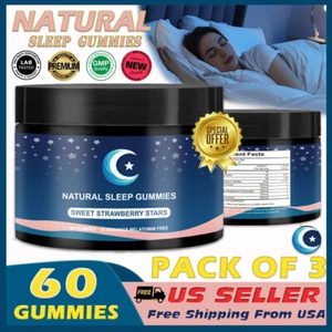 LullaBites Natürliche Schlafgummis Erdbeere Sterne Geschmack 60 Gummis 3er Pack - Bild 1 von 15
