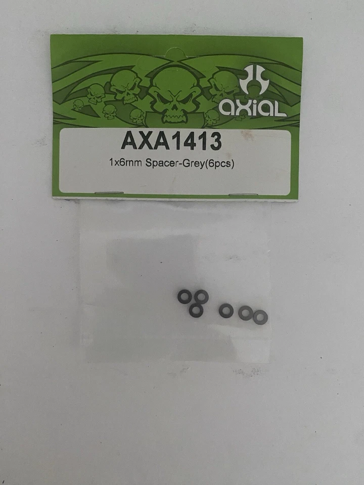 AXIAL RACING RC AXA1413 1x6 mm Spacer Grey (6pcs) NEW - Image 1 of 1