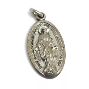 Colgante Vintage Capilla Plata de Ley 925 Religioso Jesús Ovalado Dije - Imagen 1 de 6