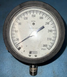 WEKSLER INSTRUMENTS PRESSURE GAUGE GR-20A-3S 0-300 PSIA 3/4" THREAD PORT - Picture 1 of 6