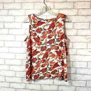 J.Jill love linen paisley prints sleeveless top M - Picture 1 of 7