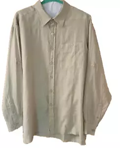 Fossil beige Weekender Herren Leinenhemd - Langarm X-Large UVP $ 65 neu mit Etikett - Bild 1 von 7