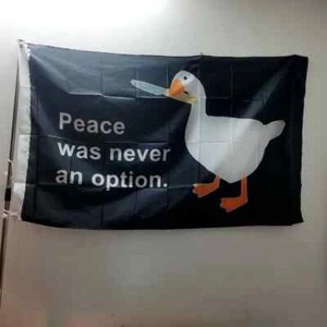 Banderas de ganso Peace Was Never An Option decoración exterior 90x150 cm poliéster - Imagen 1 de 6