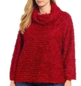 Westbound Women's Red Fuzzy Sweater Size 2X Retail $59.99 - Picture 1 of 1