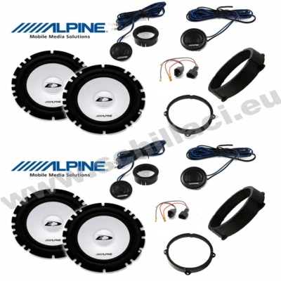 Kit 8 casse per Alfa Romeo 159 Alpine con adattatori e supporti