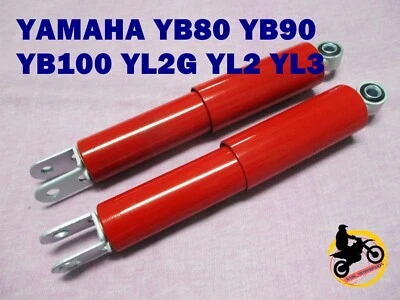Yamaha YB80 YB90 YB100 YL2 YL2G Rear Red Shock Set "290mm"   **nan6159** - Image 1 of 4