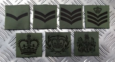 Genuine British Military Issue MTP Green Rank Slide Slider Assorted Ranks - NEW - Image 1 of 2