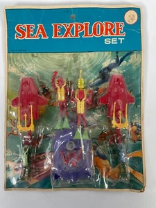 Vintage RARE Sea Explorer Gift Set c1960's Deep Sea Divers & Equipment & Vehicle - Bild 1 von 9
