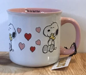 Peanuts Hearts Life Is Better with Friends Ceramic Coffee Mug Valentine's Day - Picture 1 of 7