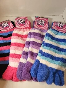 4 Pairs Soft & Cozy Toe Socks. 4 Different Colors NWT Women - Picture 1 of 5