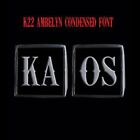 Stainless Steel KAOS 2 Piece MC Club Biker Ring Set K22 font Custom size  