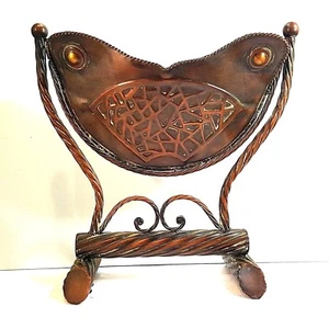 BRONZE FINISHED ORNATE METAL PLANTER 17" TALL X 18" WIDE - Picture 1 of 4