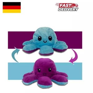 Oktopus plüsch zum Wenden, Tintenfisch stimmungs kuscheltier,Octopus kuscheltier - Bild 1 von 5