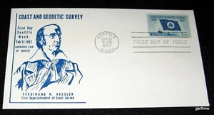 US COAST AND GEODÄTIC SURVEY 1957 FIRST DAY COVER FERDINAND R HASSLER - Bild 1 von 1