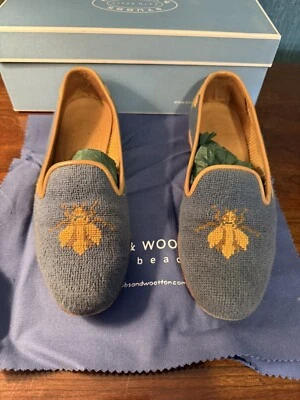 Zapatilla de punto de aguja Stubbs & Wootton Bee para dama 7,5 Foto 1 de 4