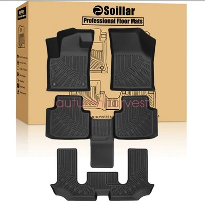 Alfombrillas de TPE para Volkswagen Atlas 2018-2024 canastilla 6 asientos 3 filas revestimientos de piso Foto 1 de 4