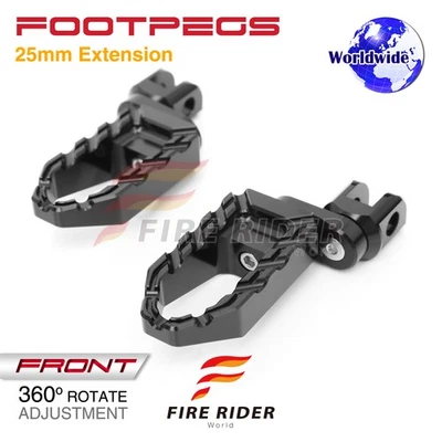 Para Kawasaki Ninja 650R EX650JHF 17 BUZZ 1 pulgada Riser Rider Touring estriberas Foto 1 de 4