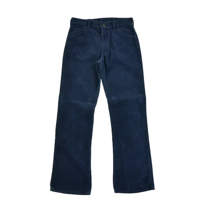 Lee Jean Made in USA velours côtelé Droit Taille W31/L32 Homme Marine #QWE0668 - Photo 1/4